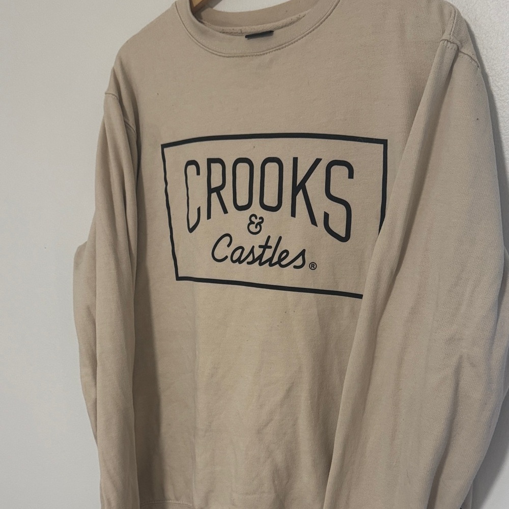 Crooks & Castles Beige Crewneck Sweater
